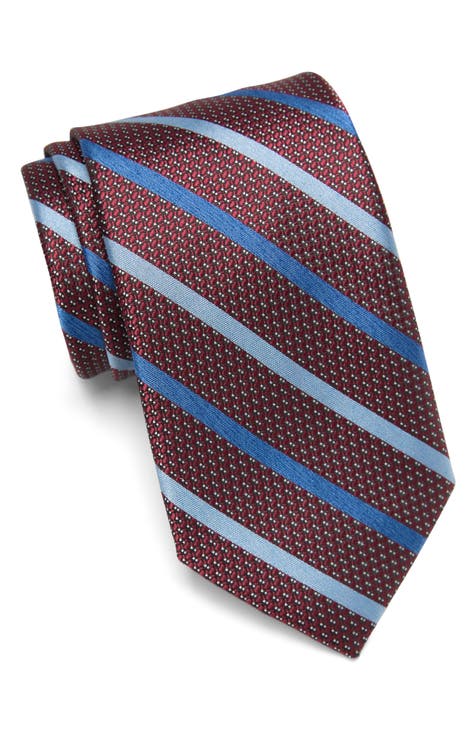 Brooks Brothers Men's Silk Geo Tie | Dark Red - Shop Holiday Gifts and Styles