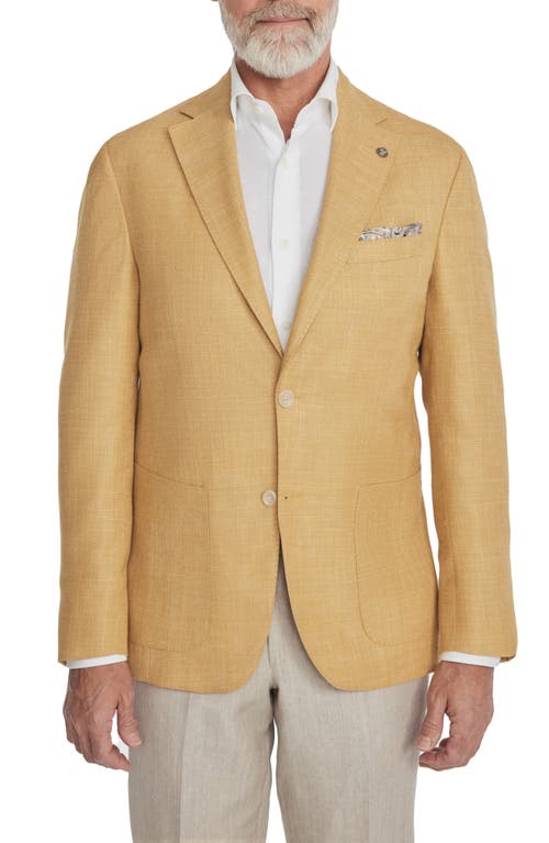 Madison Slub Wool & Silk Blend Sport Coat in Pale Yellow