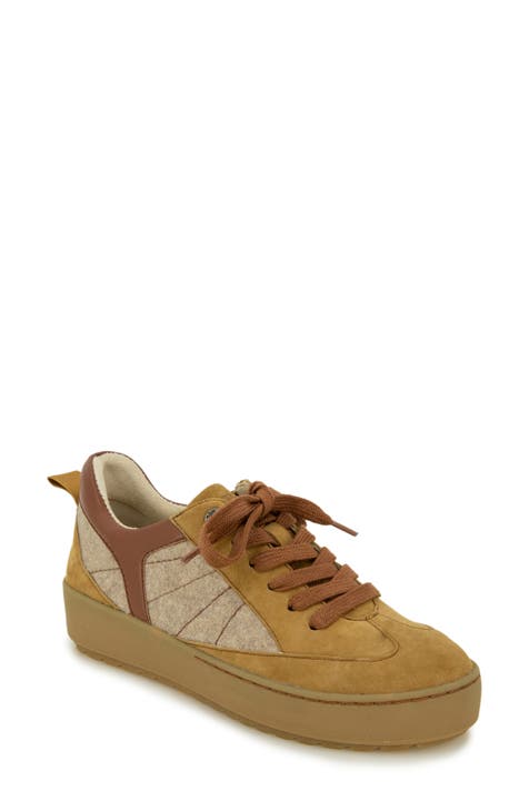 platform beige sneakers