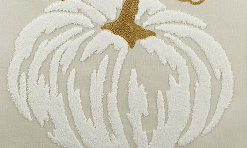 Design Imports Autumn Leaves Embroidered Table Runner In Ivory