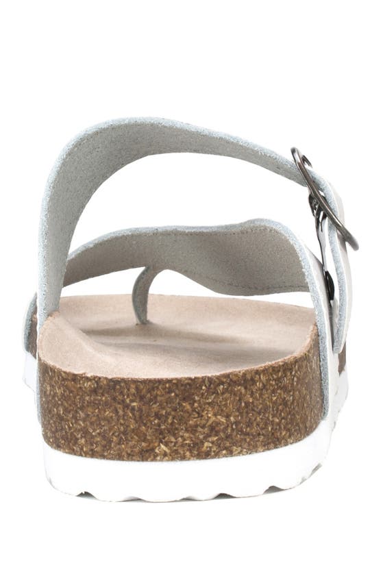 White Mountain Footwear Carly Leather Footbed Sandal In White/leather