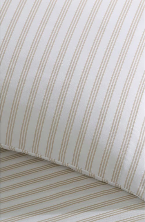 Shop Vcny Home Sydney Ticking Stripe 6-piece Queen Sheet Set In White/taupe