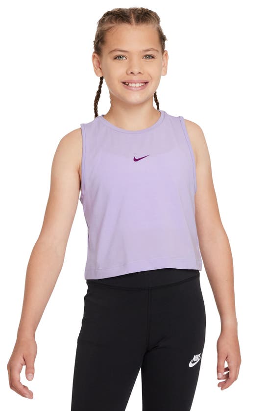 Shop Nike Kids' Dri-fit Pro Tank Top In Hydrangeas/ Viotech