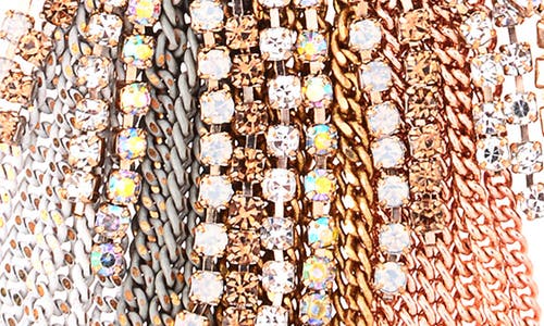 Zaxie By Stefanie Taylor Crystal Chain Chandelier Earrings In Gold