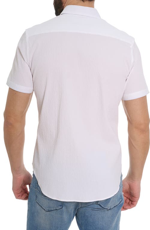 Robert Graham Highland Short Sleeve Button Down Shirt Big In White