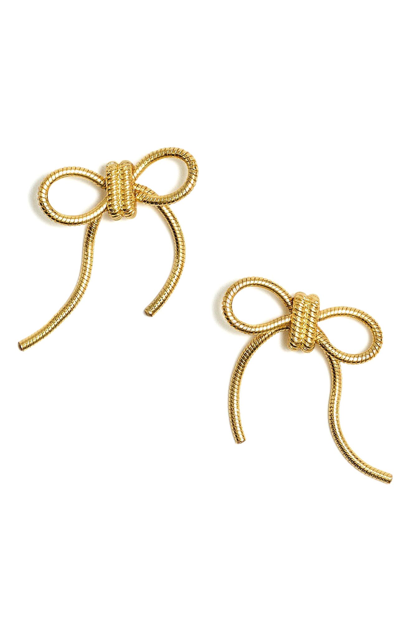 Madewell Snake Chain Bow Statement Earrings Nordstrom