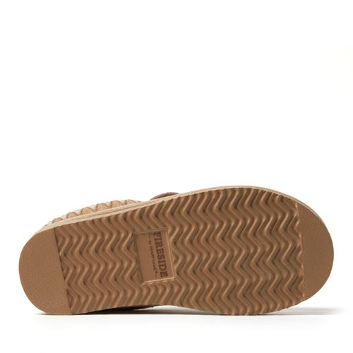 Dearfoams Greta Genuine Shearling Clog Slipper In Sand
