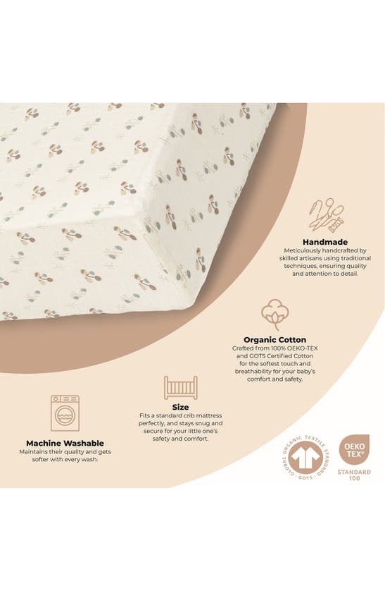 Shop Crane Baby Avery Print Organic Cotton Muslin Fitted Crib Sheet In Poppy Flower