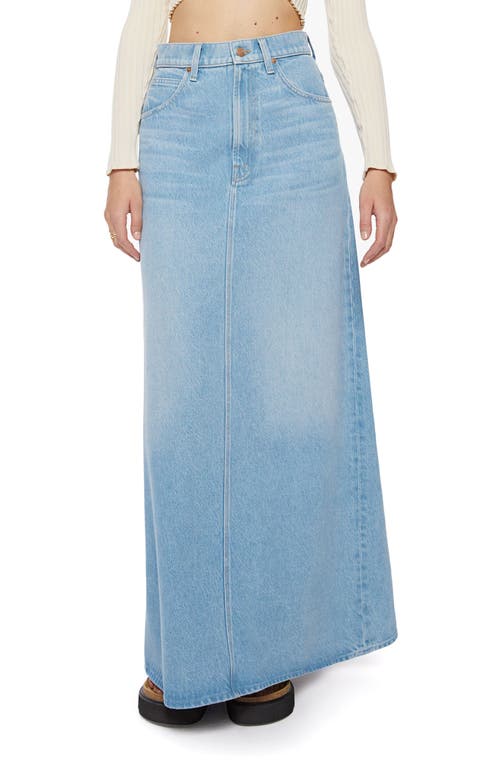MOTHER The Sugar Cone Denim Maxi Skirt in Sweet And Sour