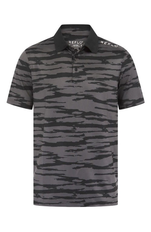 Reflo Tagus Performance Sustainable Polo In Black