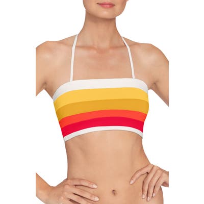 Robin Piccone Casey Colorblock Bandeau Bikini Top