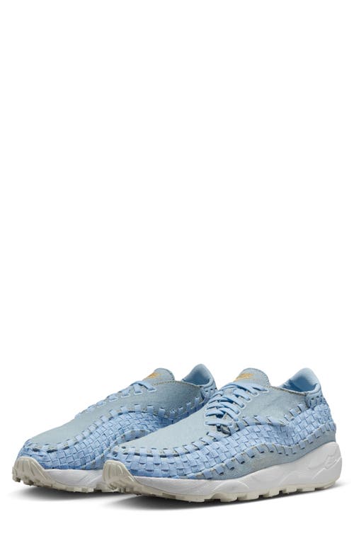 Nike Air Footscape Woven Sneaker In Denim/ Wheat/ Ice Blue/ White