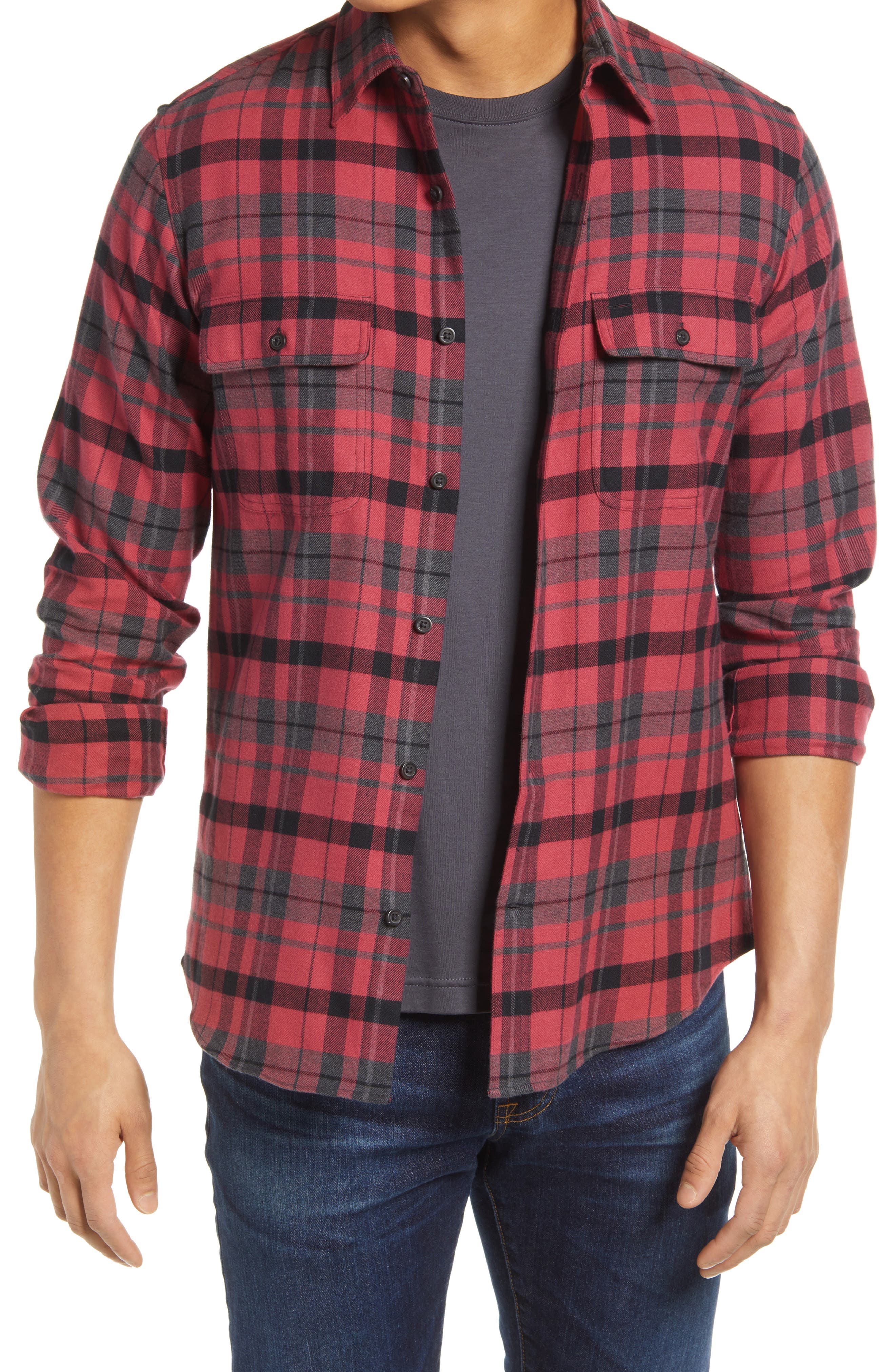 red flannel jacket mens