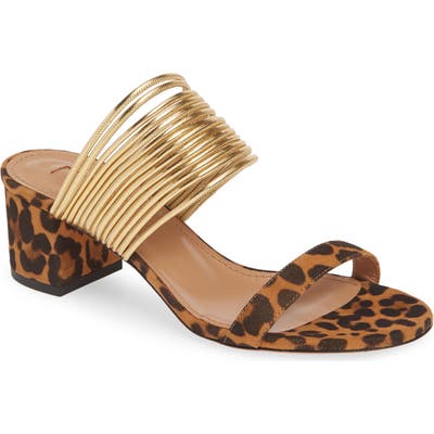 Aquazzura Rendez Vous Slide Sandal, Brown