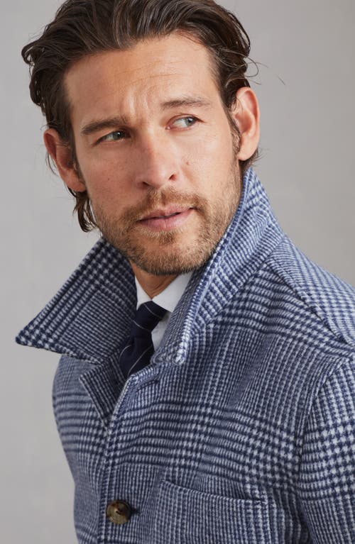 Shop Brunello Cucinelli Shirt-style Bomber Jacket In Indigo