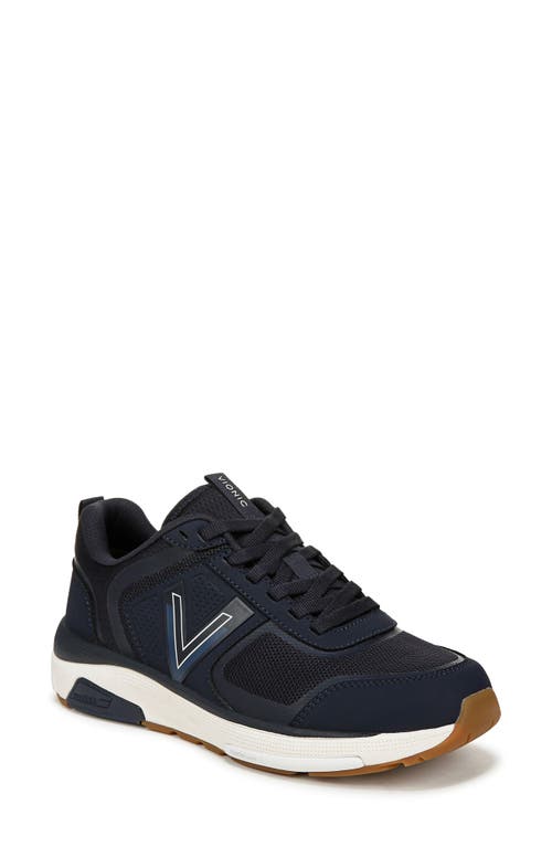 Shop Vionic Strider Tech Walking Shoe In Navy Blazer