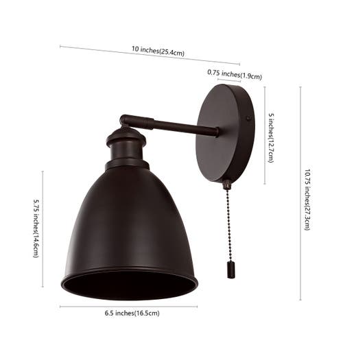 Jonathan Y Hudson 1-light Farmhouse Bohemian Iron Led Sconce In Oil Rubbed Bronze