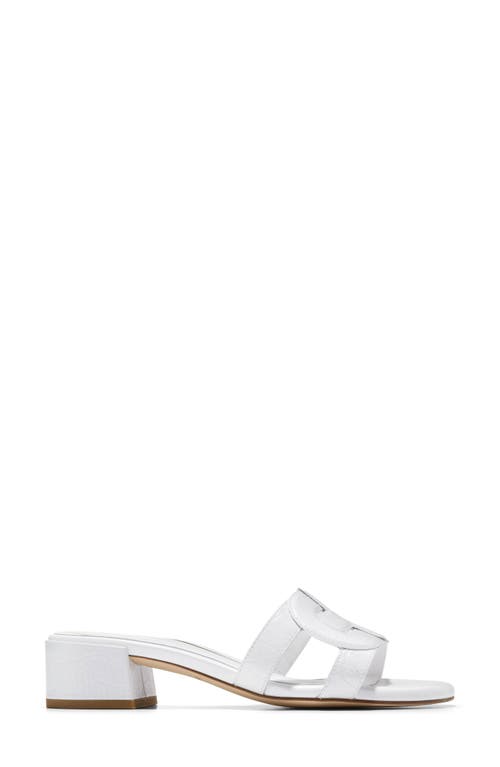 Shop Cole Haan Chrisee Block Heel Slide Sandal In White Croc