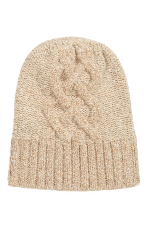 LORO PIANA Snow Wander Cashmere Cable Knit Beanie in F3Zssandi Beige