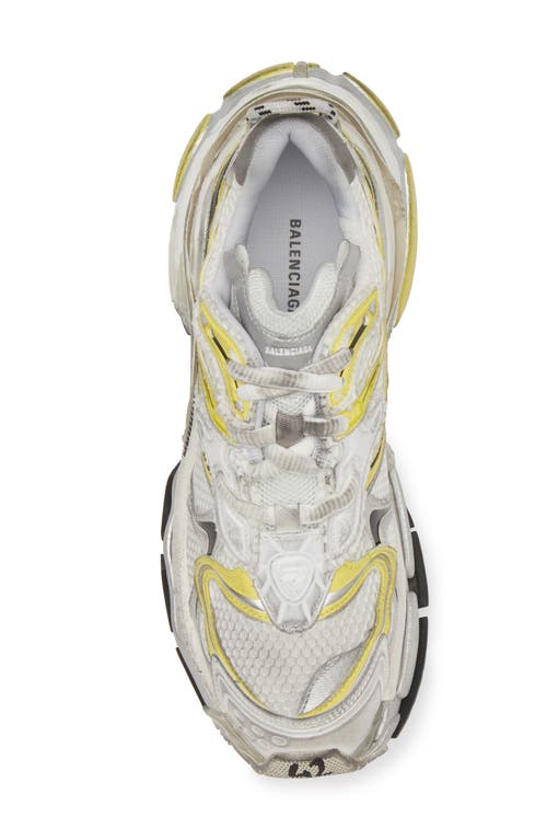 Shop Balenciaga Runner 2 Sneaker In White/yellow/black