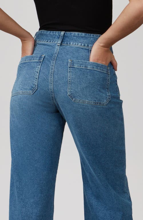 Lola Jeans Colette High Rise Wide Leg Jeans In Morning Day Light