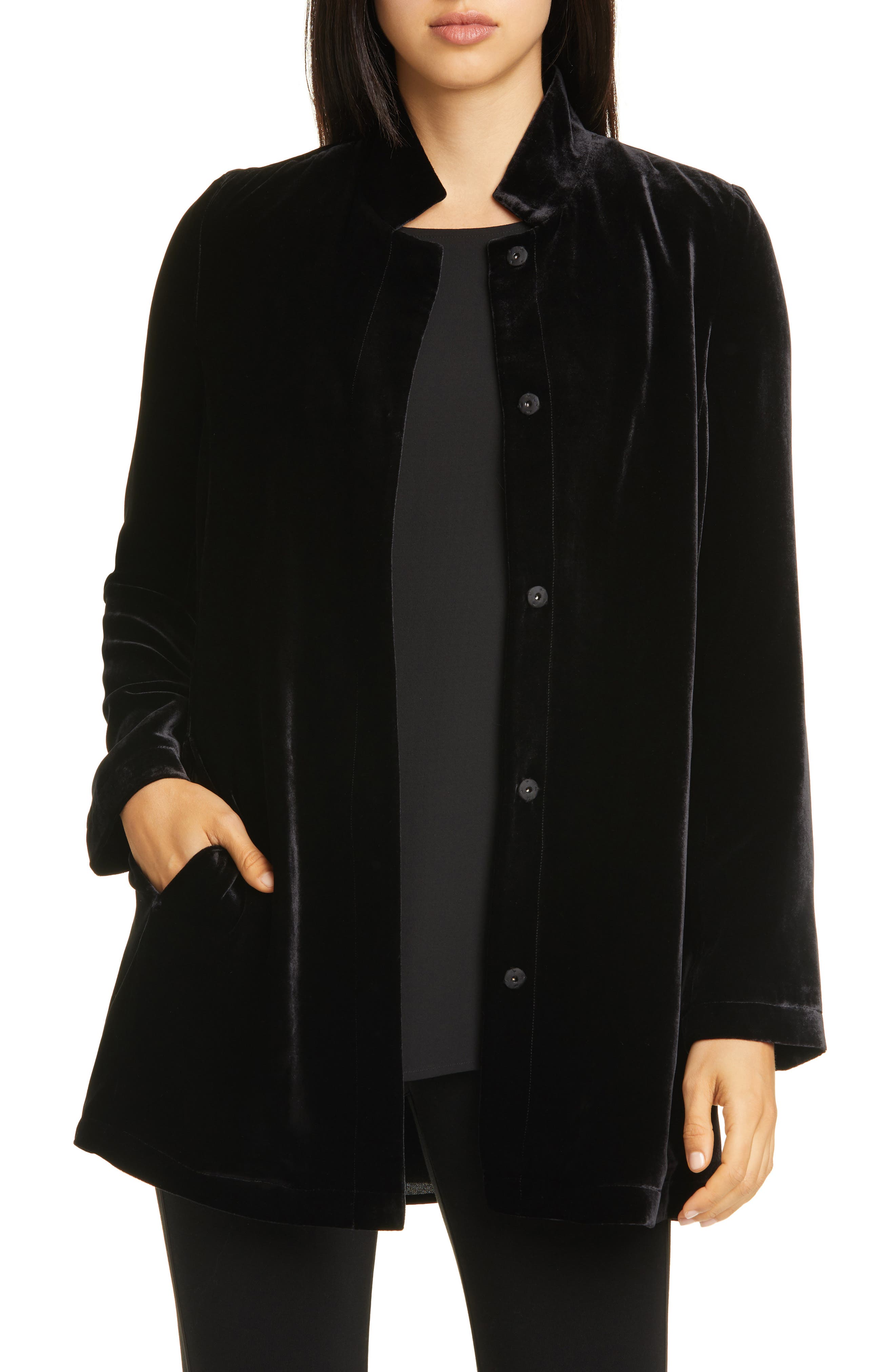 eileen fisher velvet jumpsuit