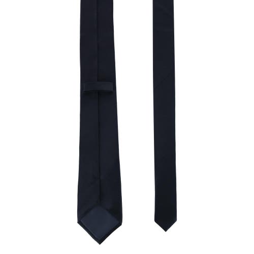 Trafalgar Sutton Solid Color Silk Brace And Necktie Combo In Black