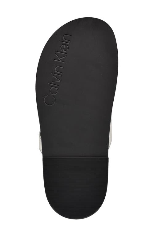 Calvin Klein Explore Slide Sandal In Silver