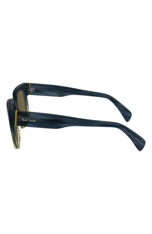 Paul Smith Kenley 52mm Rectangular Sunglasses In Petrol/sand