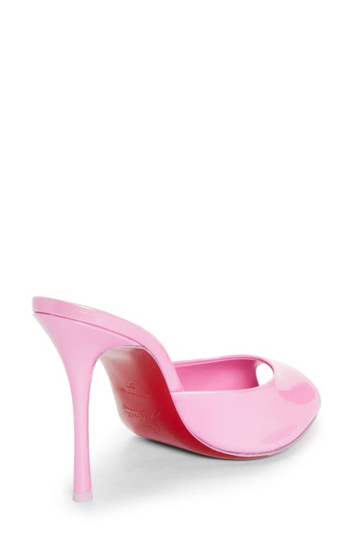 Shop Christian Louboutin Me Dolly Peep Toe Slide Sandal In Baby Pink/lin Baby Pink