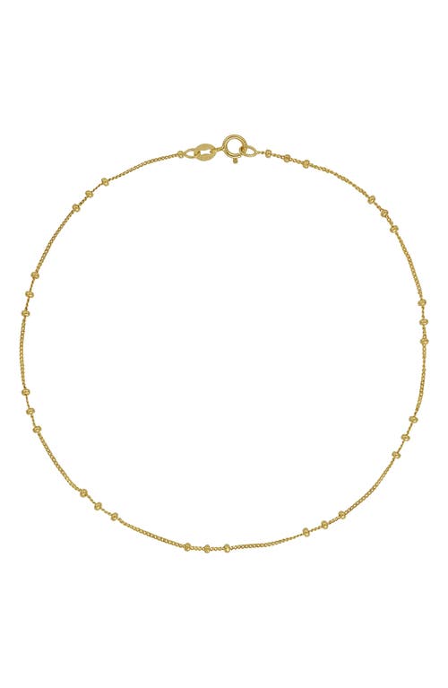 Bony Levy Mykonos 14k Gold Station Anklet In 14k Yellow Gold