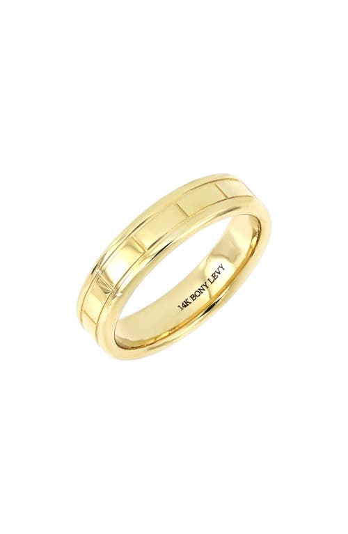 Bony Levy Men's Lined 14K Gold Ring in 14K Yellow Gold at Nordstrom, Size 10