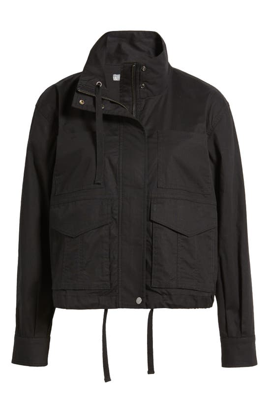 Shop Wit & Wisdom Double Patch Crop Jacket In Black