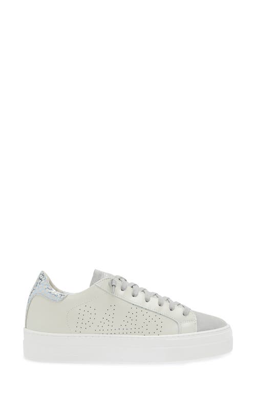 P448 Thea Platform Sneaker In White/ara