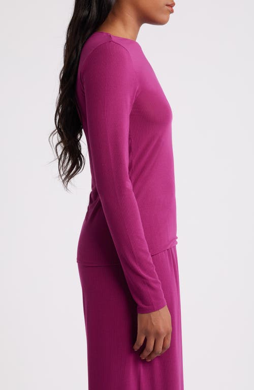 Open Edit Dreamy Rib Sleep Top In Purple Magenta
