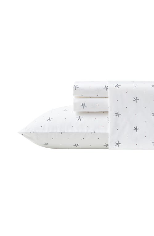 Nautica Star Spangled Coastal Twin Sheet Set In White/dark Blue