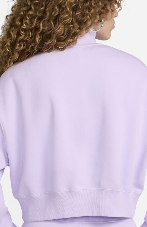 Shop Nike Sportswear Phoenix Fleece Crop Sweatshirt In Violet Mist/sail