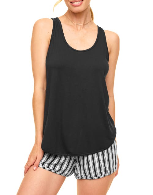 Shop Adore Me Balenda Pajama Tank And Shorts Set In Stripe Grey