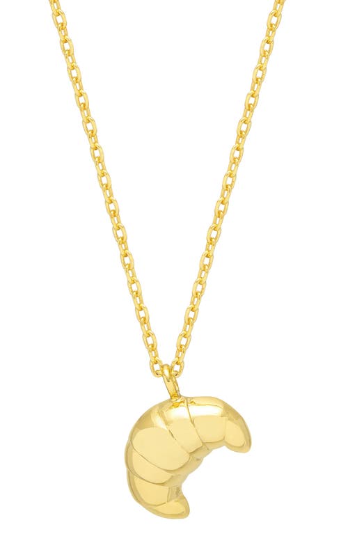 Croissant Necklace in Gold