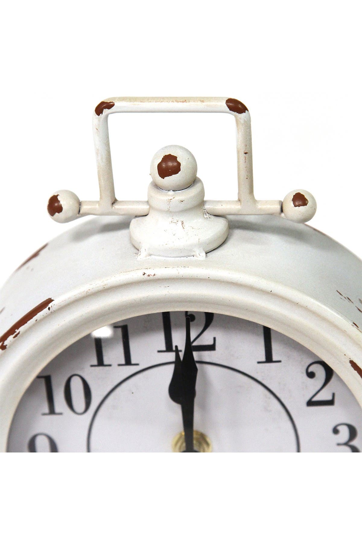 STRATTON HOME DECOR White Dorothy Vintage Metal Table Clock Nordstromrack