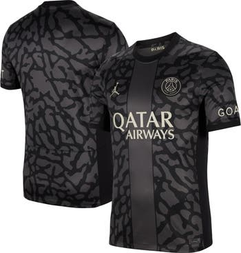 Men's Jordan Brand Anthracite Paris Saint-Germain 2023/24 Third Stadium  Replica Jersey