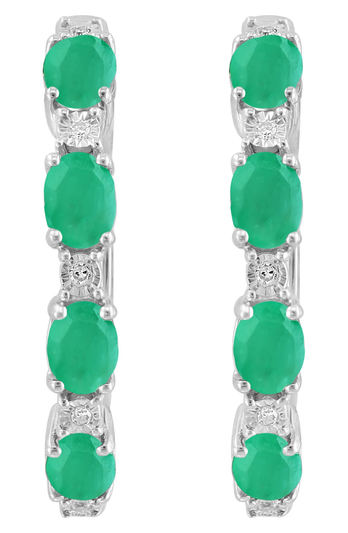 EFFY Sterling Silver Round Diamond Stud Earrings - 0.09 ctw.