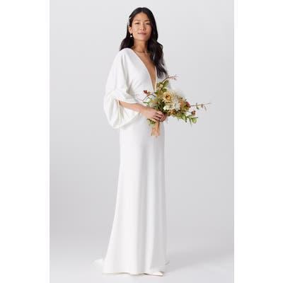 By Watters Fields Plunge Wedding Dress, Ivory