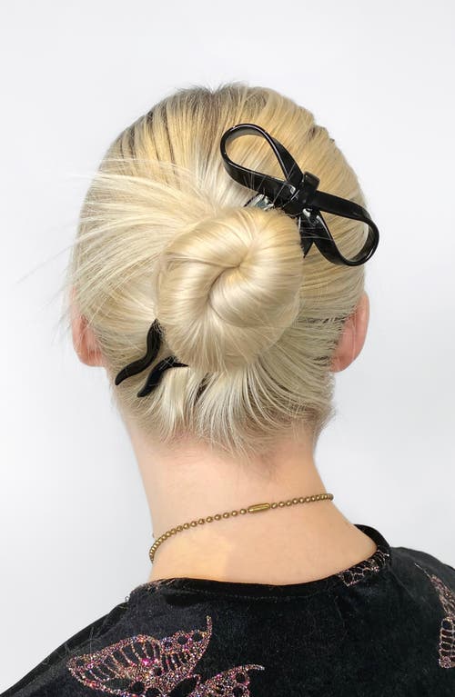 Chunks Large Bow Hairpin In Black