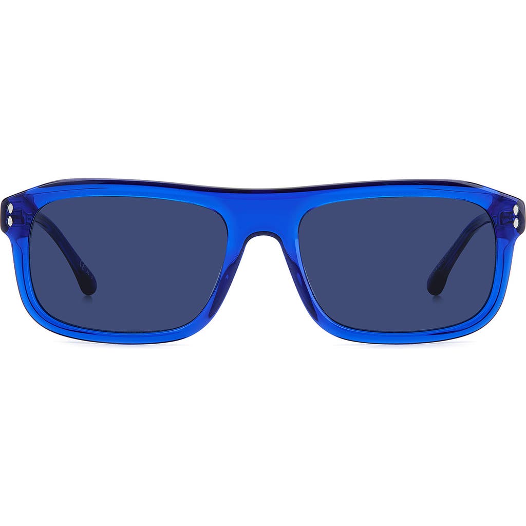 Shop Isabel Marant 56mm Rectangle Sunglasses In Blue
