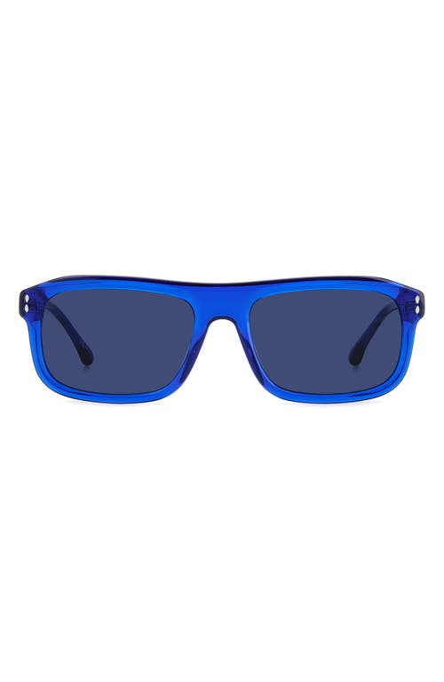 Shop Isabel Marant 56mm Rectangle Sunglasses In Blue