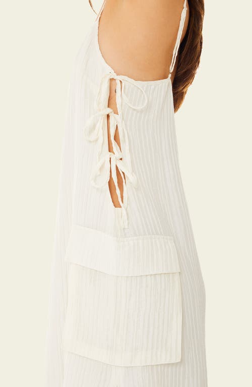 Find Me Now Amar Pleated Midi Sundress In Bone