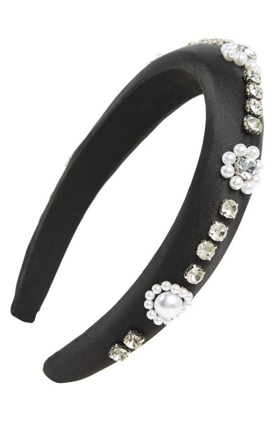 KATE SPADE CRYSTAL AND IMITATION PEARL EMBELLISHED HEADBAND