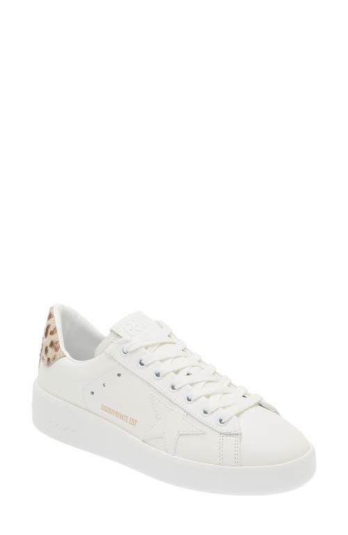 Shop Golden Goose Purestar Sneaker In White/leopard