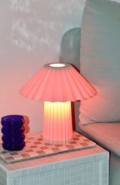 Sofiest Designs Umbrella Table Lamp In Bubblegum Pink